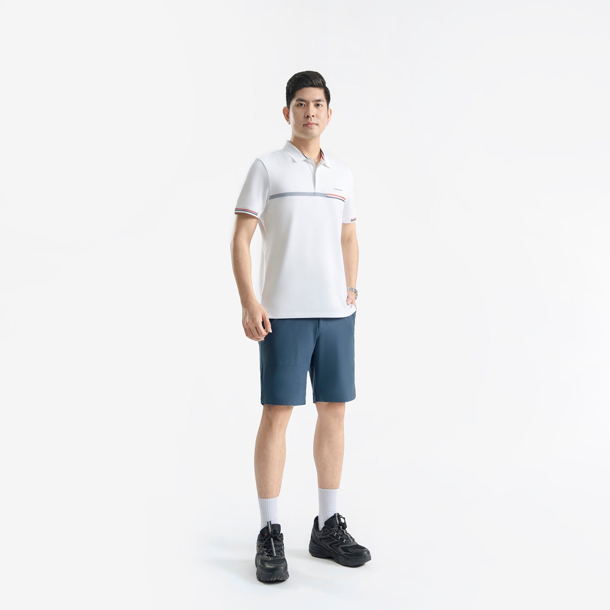Áo Polo nam AM màu trắng MP25127-11