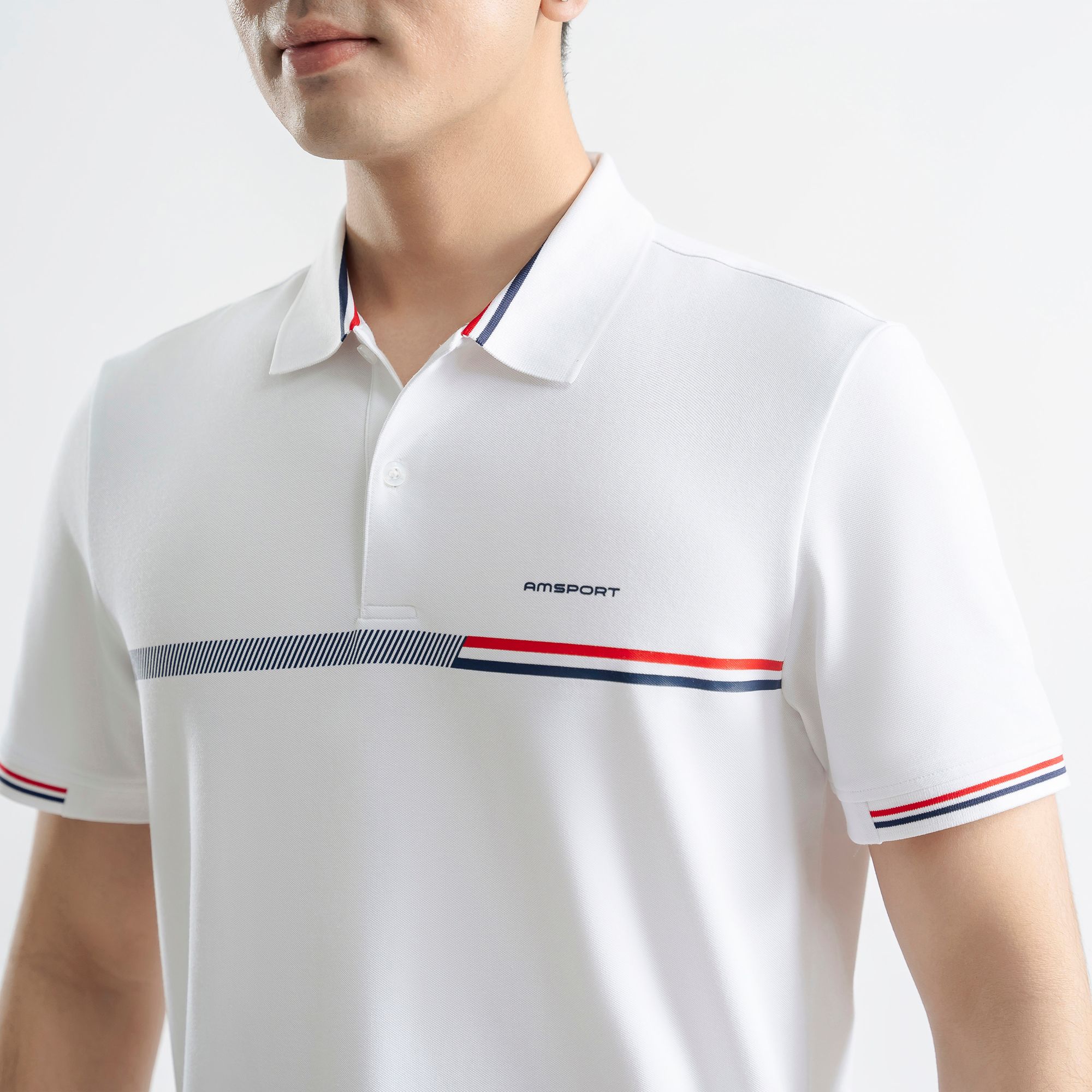 Áo Polo nam AM màu trắng MP25127-11