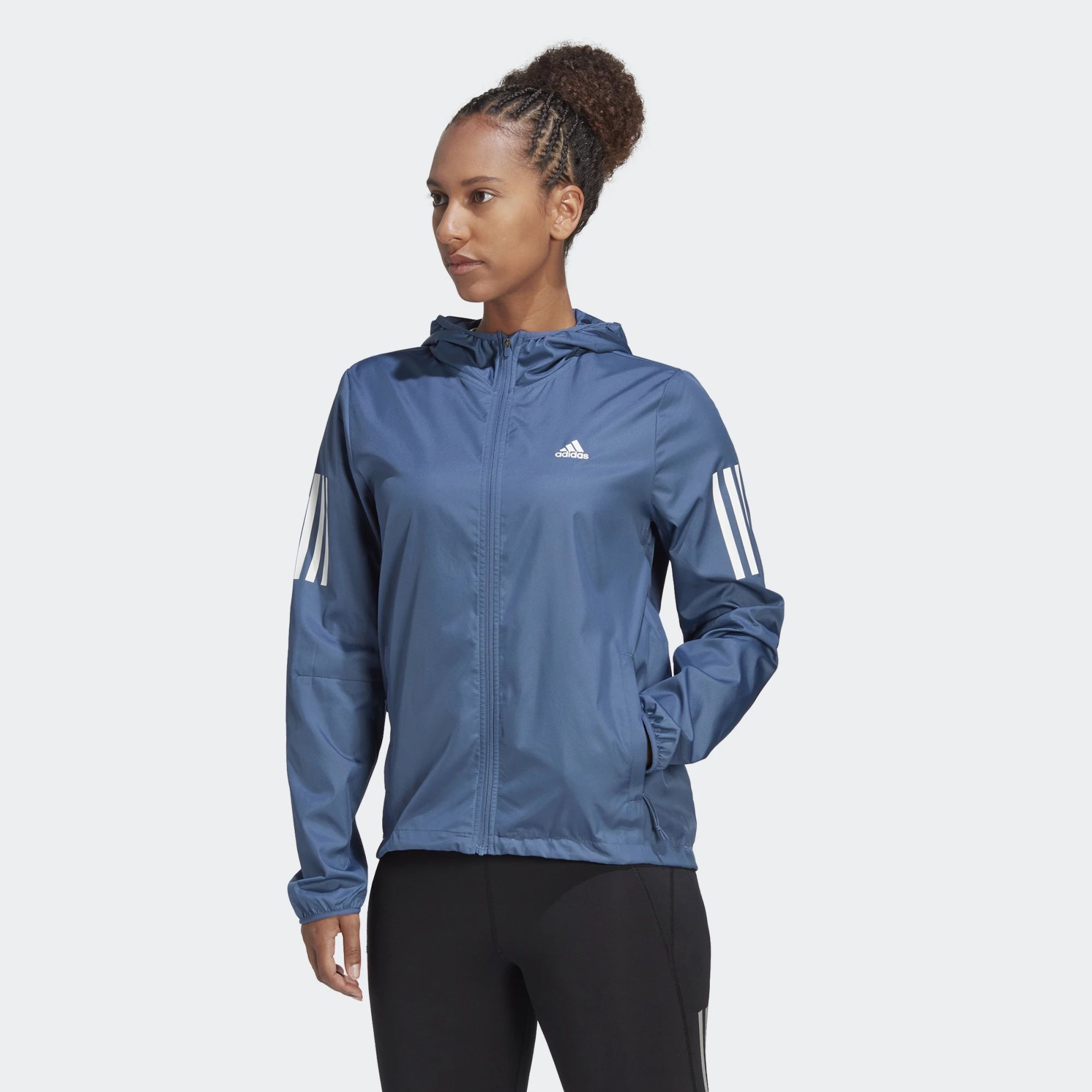  Áo running adidas OWN THE RUN HOODED RUNNING WINDBREAKER nữ HL1546 