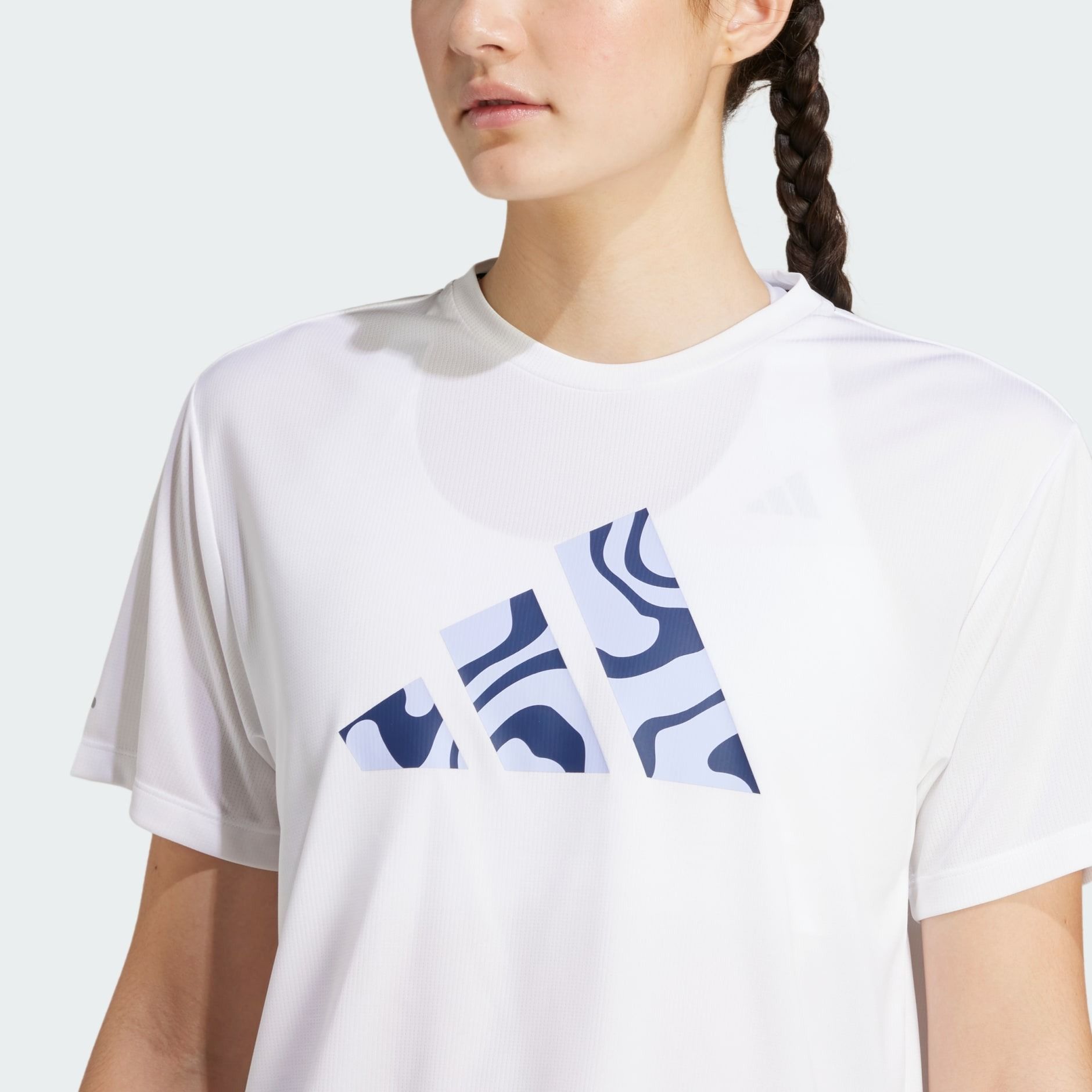 Áo running adidas Run It Brand Love nữ JD2349