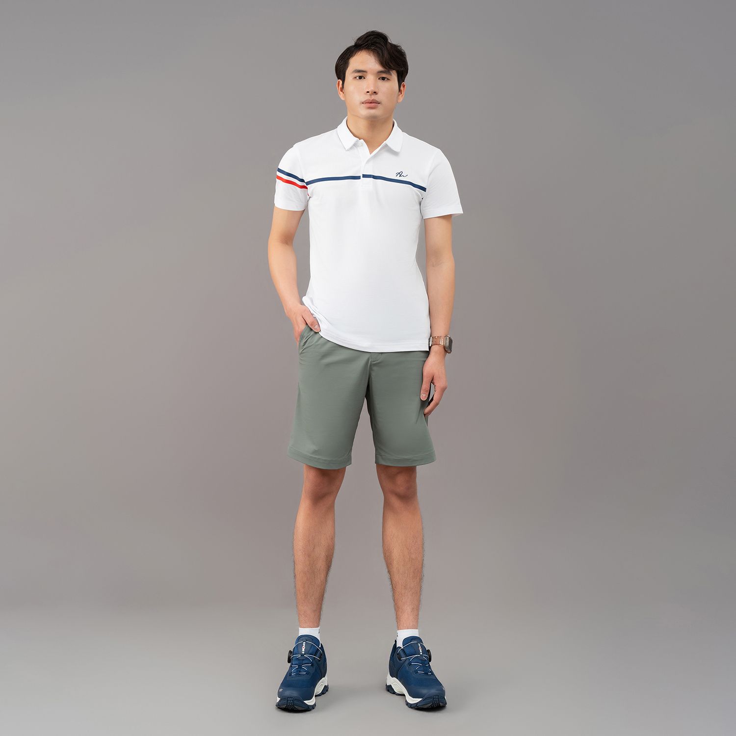  Quần short golf nam AM Moss Green SGM231-33 