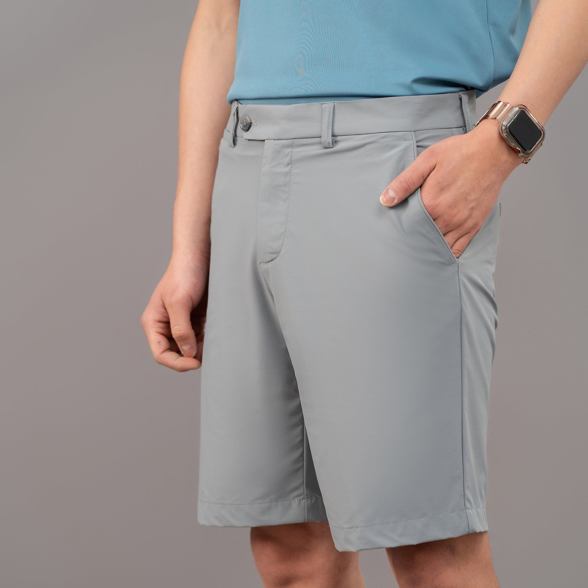  Quần short golf nam AM Light Grey SGM233-21 