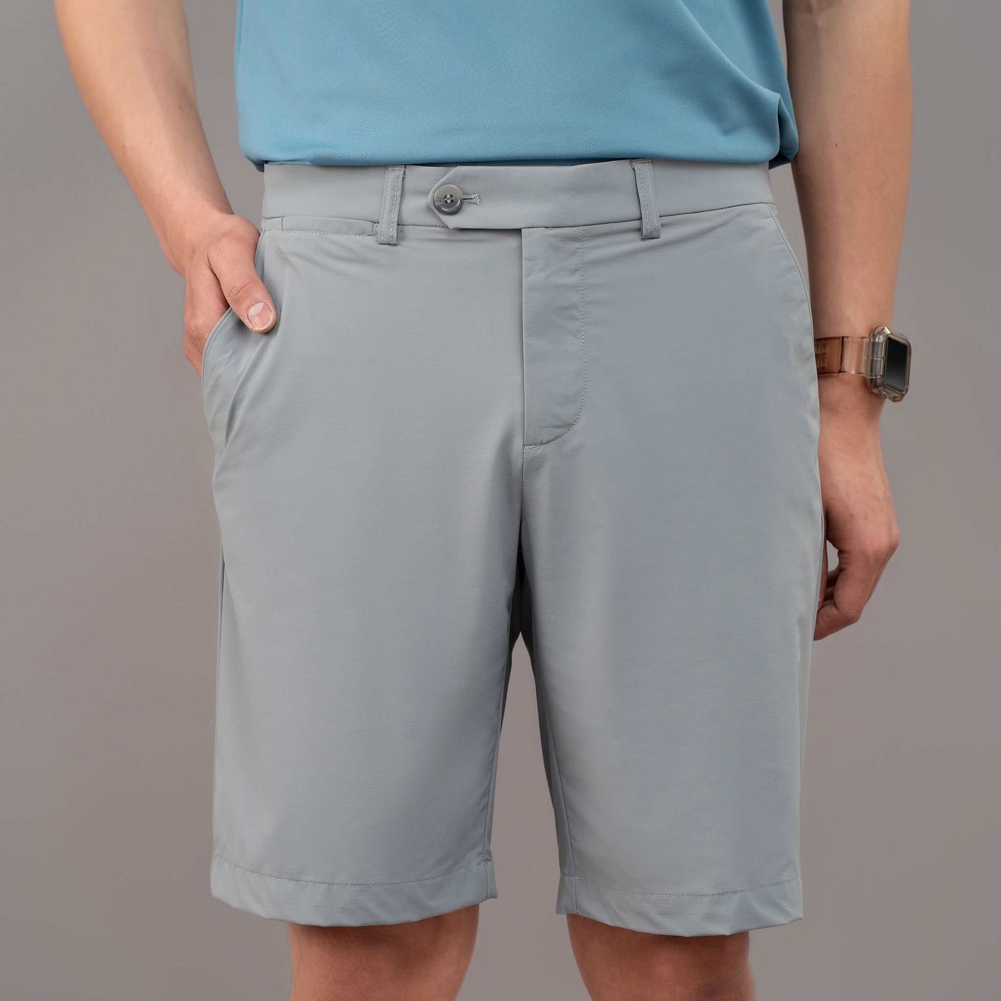  Quần short golf nam AM Light Grey SGM233-21 