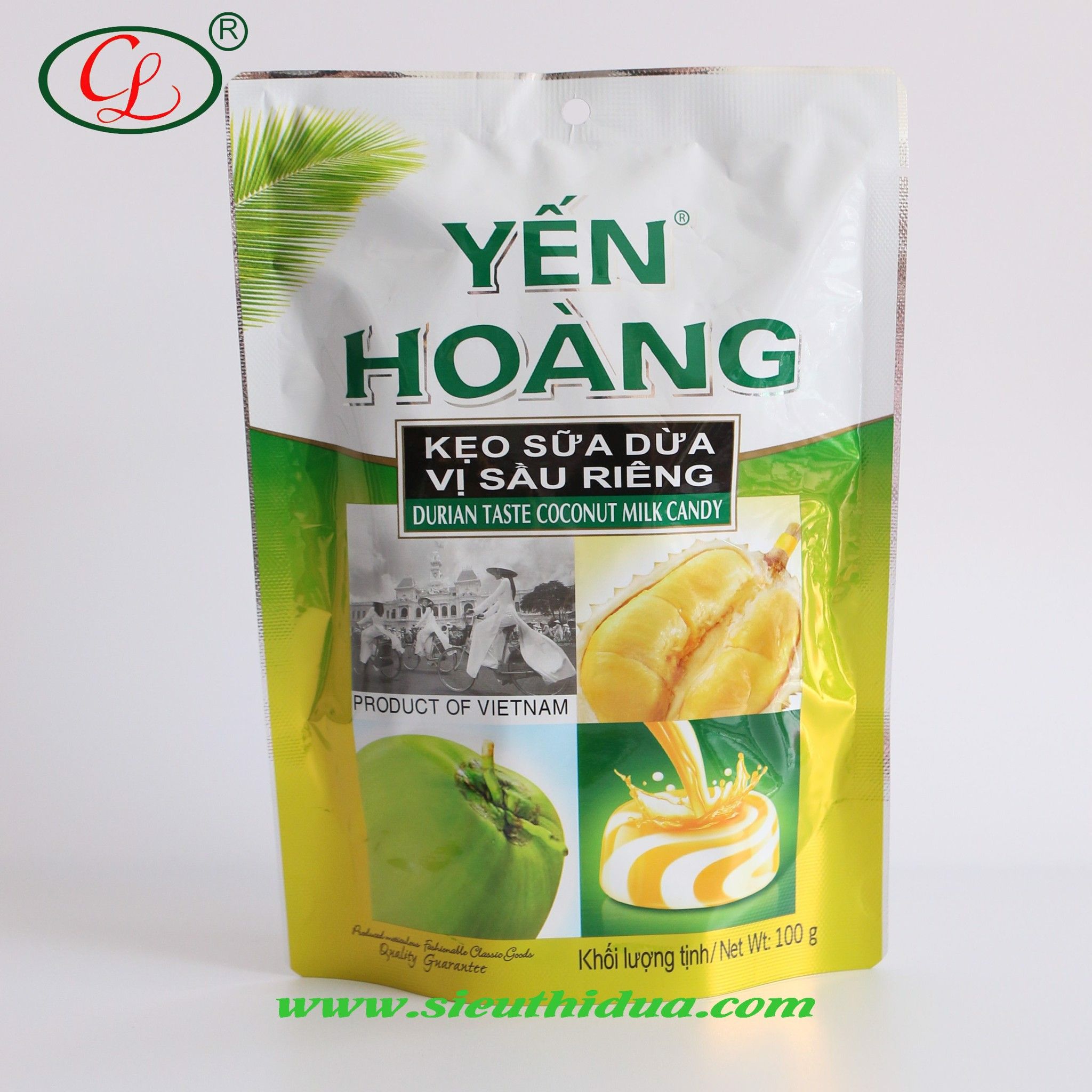  KẸO SỮA DỪA VỊ SẦU RIÊNG (100g) 