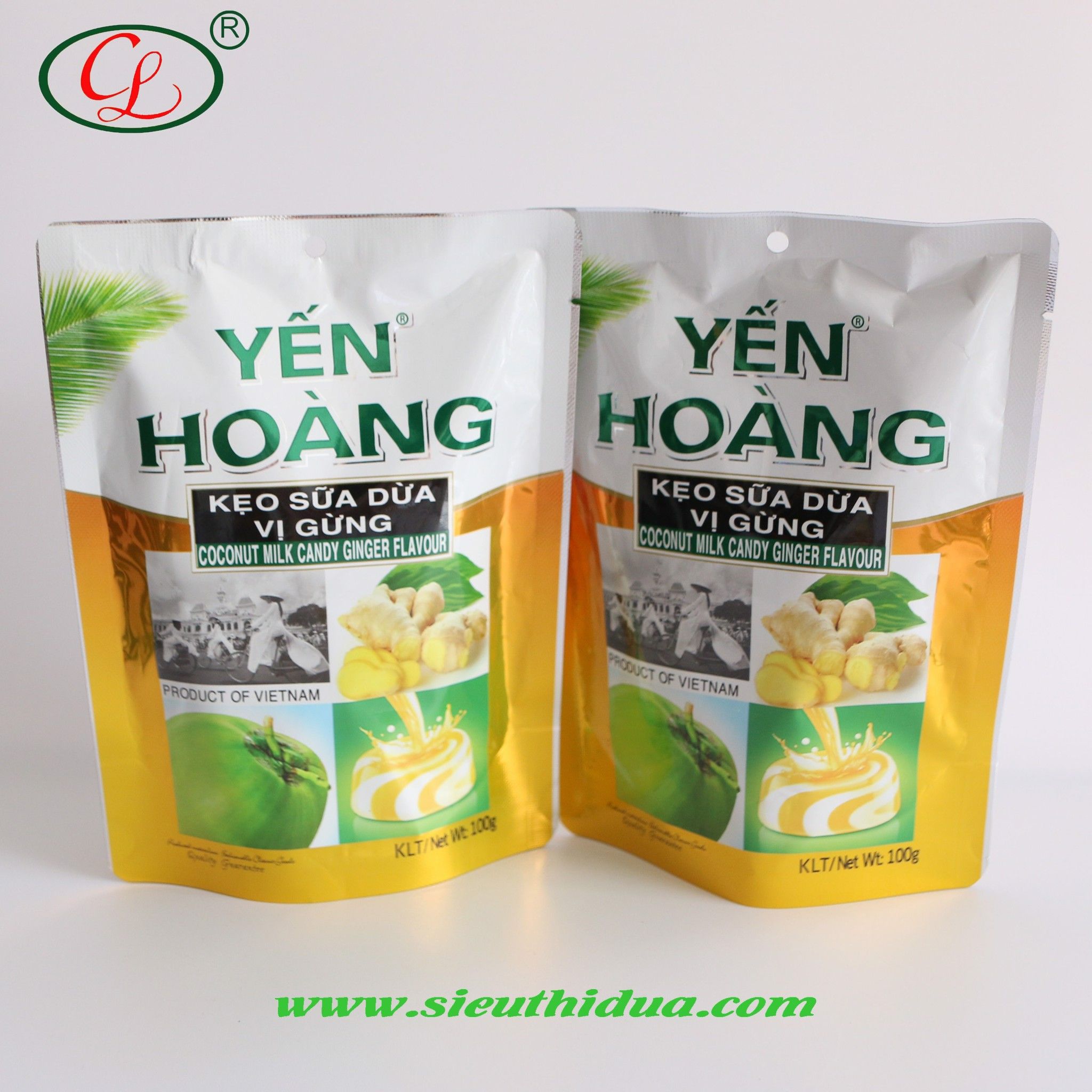  KẸO SỮA DỪA VỊ GỪNG (100g) 