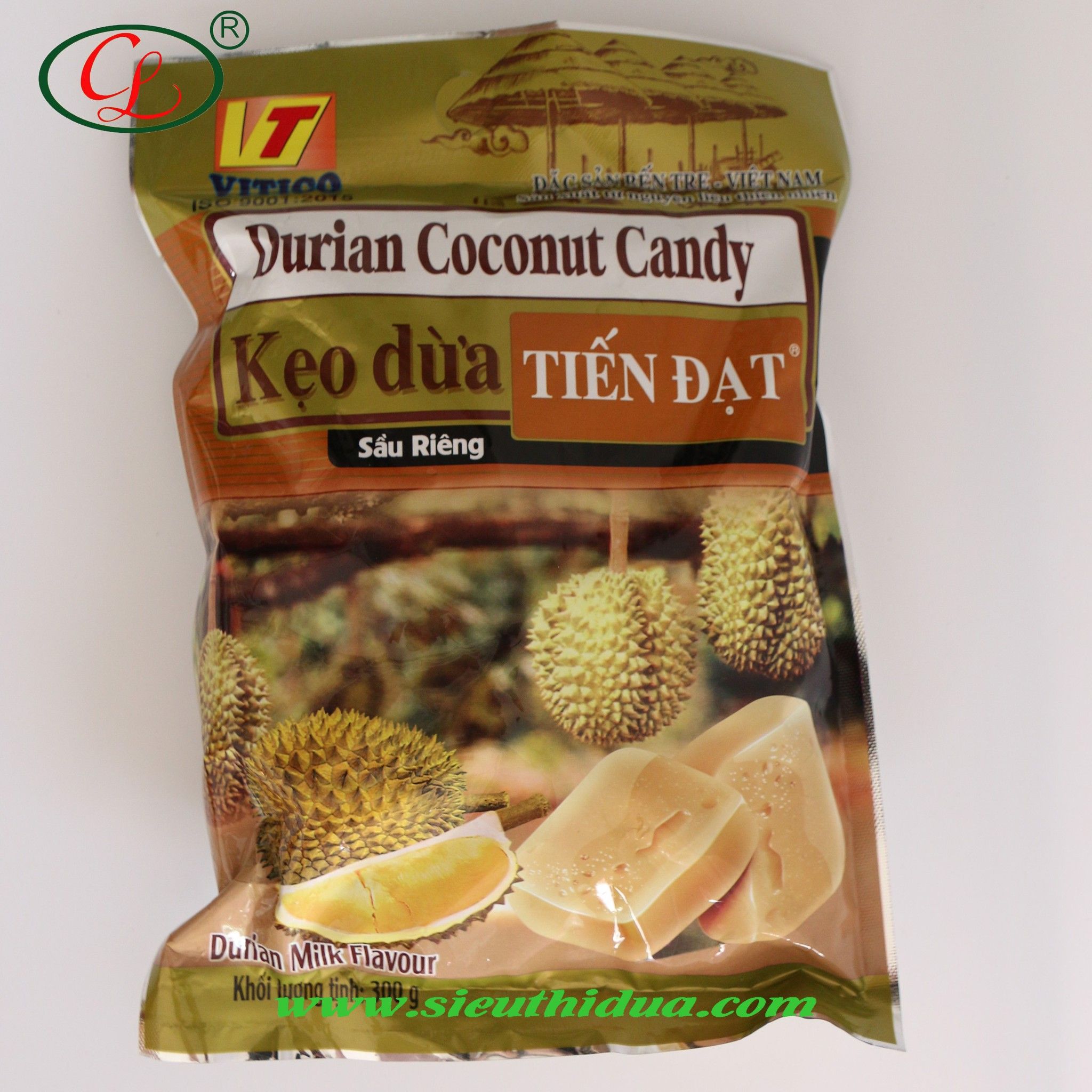  KẸO DỪA DẺO VỊ SẦU RIÊNG (300g) 