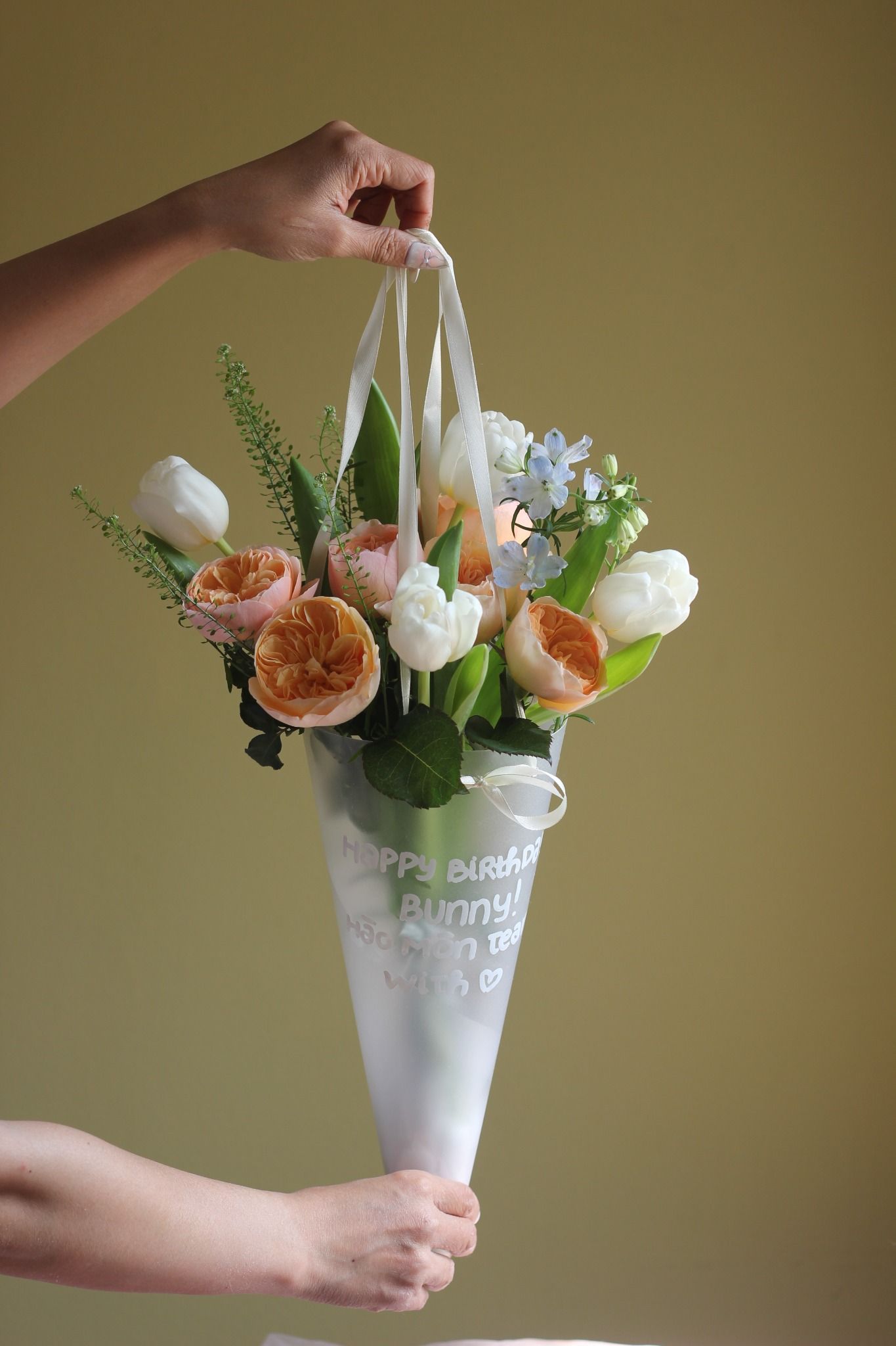 Tulip Rose - Giấy Nhựa Mờ