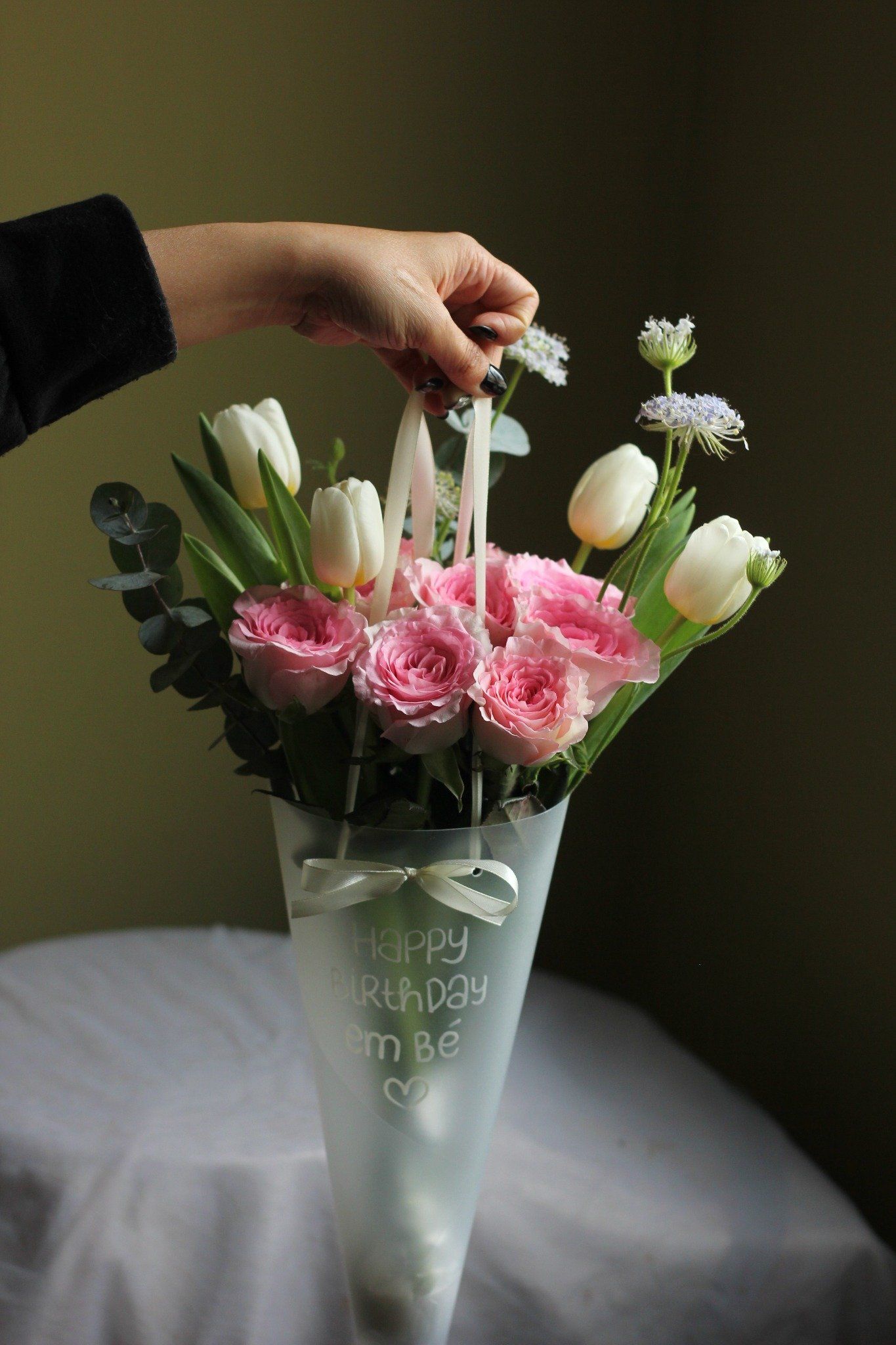 Tulip Rose - Giấy Nhựa Mờ