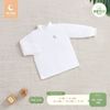 Áo DT cổ 3cm Moon petit trắng 3-4Y