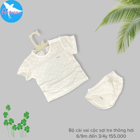  Bộ cài vai cộc sợi tre thông hơi AV067 6/9m - 3/4y 