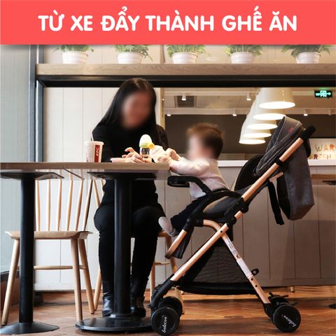  Xe đẩy Belecoo 2 chiều màu xanh 