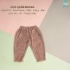 Quần dài Little Love nhung gấp gấu A0103 nâu 18-24m