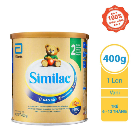  Sữa bột Similac IQ HMO số 2 - 400g (6-12 tháng) New 