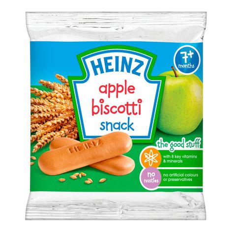  Bánh ăn dặm Biscoti Heinz vị táo 7m+ (60g) 