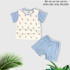 Bộ cộc tay cài vai Avaler sợi tre cho bé size 6m-4y 23AV05