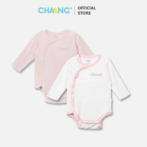  Set bodychip cúc chéo Chaang hồng 3-6M 