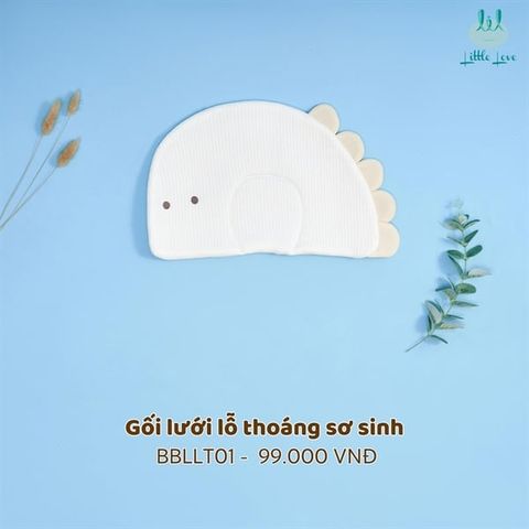  Gối lưới Little Love lỗ thoáng khủng long trắng 