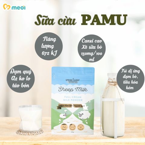  Sữa bột cừu nguyên kem Pamu 850g 1Y+ 