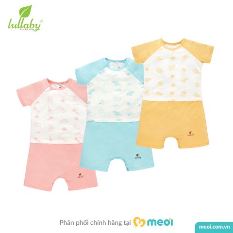  Body CT romper in họa tiết Lullaby NH690P (chim xanh - cú vàng - thỏ hồng) 