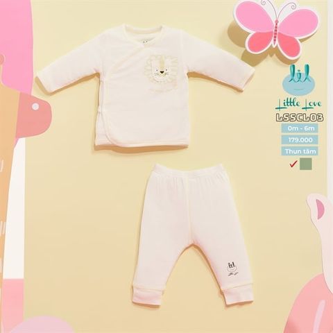  Bộ DTCL Little Love tăm kèm BCT+mũ viền vàng 0-3m 23LL05 