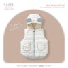 Áo gile Hrnee phao có mũ beige 6-9m