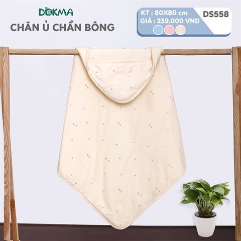  Ủ chần bông Dokma DS558 80*80cm màu vàng 