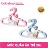 Móc quần áo trẻ em xanh,hồng