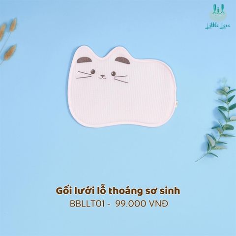  Gối lưới Little Love lỗ thoáng mèo hồng 