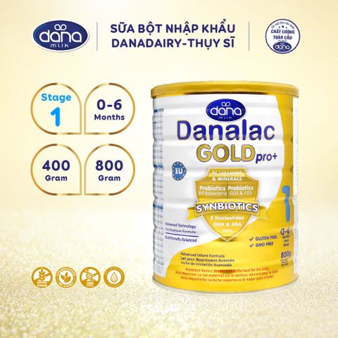  Sữa bột Danalac gold Pro+ số 1 - 400gr (0-6m)*12 