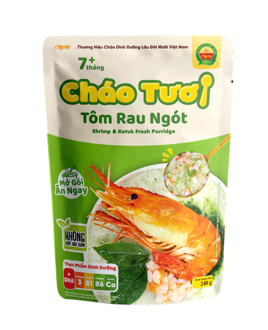  Cháo tươi Cây Thị tôm rau ngót 240g 7M+ 