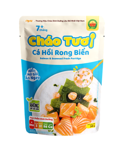  Cháo tươi Cây Thị cá hồi, rong biển 240g 7M+ 