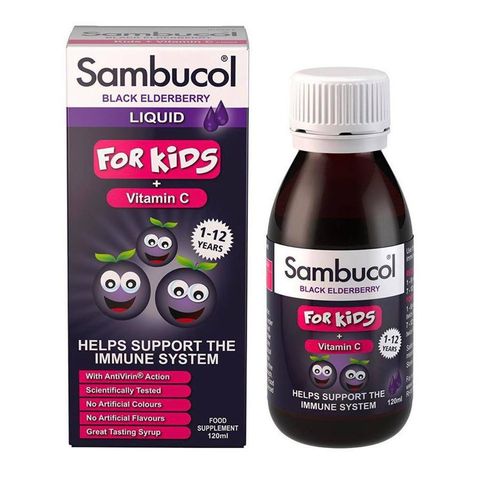  Siro tăng sức đề kháng Sambucol cho bé từ 1-12 tuổi (120ml) 
