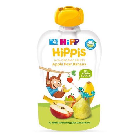  Hoa quả nghiền Organic lê,táo Hipp (100g/túi) 