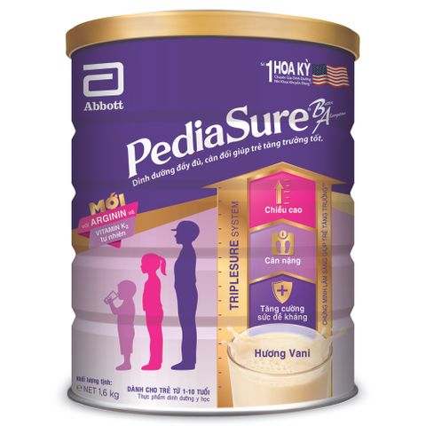  Pediasure hương vani 1.6kg cho bé từ 1-10 tuổi 