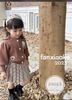 Bộ DT váy len đính gấu nâu kẻ size 110