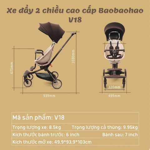  Xe đẩy Baobaohao V18 