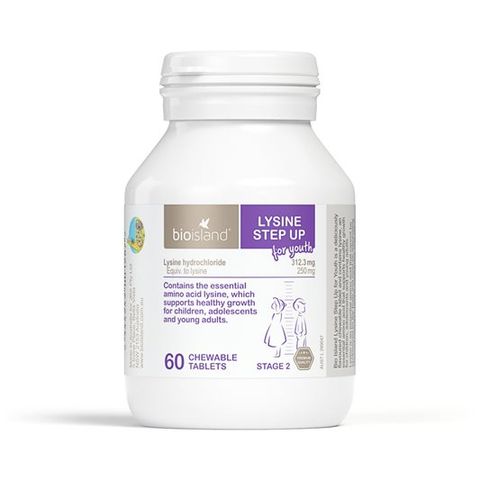  Bio Island Lysine Step Up cho bé từ 6 tuổi (60 viên) 