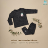 Bộ DTCV Little Love len trơn mỏng đen