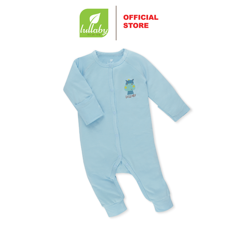  Body suit dài tay lật gấu xanh blue Lullaby size 12m NH688P 