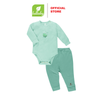 Set QA body dài tay gấu trăng xanh mint Lullaby size 6m NH687P