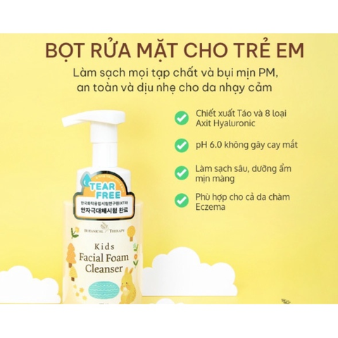  Bọt rửa mặt trẻ em Botanical Therapy 280ml 3Y+ 