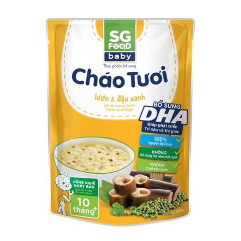  Cháo tươi baby lươn đậu xanh 240g SGF 