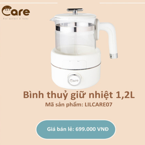  Bình đun nước giữ nhiệt Little Care 1.2L 