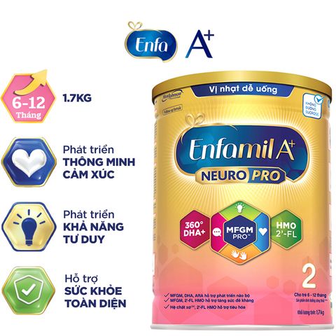  Enfamil A+ Neuropro + FL HMO số 2 cho bé 6-12M 400g New 