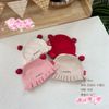 Mũ Love wave len vành A23136 dâu tây hồng