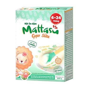  Bột ăn dặm Mattasu vị gạo sữa 200g 