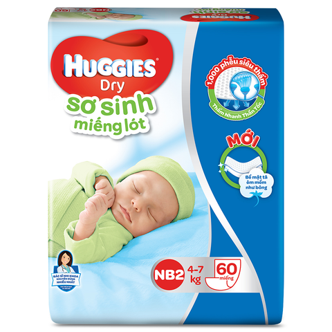  Miếng lót Huggies NB2 (60*6)-Mới 