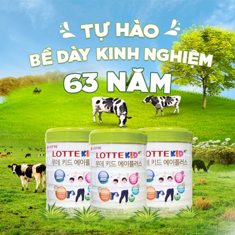  Sữa bột Lotte Kid A+ 760gr dành cho trẻ trên 1 tuổi 