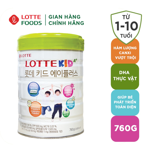  Sữa bột Lotte Kid A+ 760gr dành cho trẻ trên 1 tuổi 