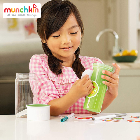  Cốc 360 độ chống đổ giữ nhiệt kèm Sticker Munchkin 